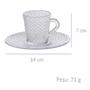Imagem de Kit 2 Xicara Com Pires Café e Chá 120ML Cristal Luxxor