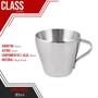 Imagem de Kit 2 Xícaras Café Expresso Parede Dupla Aço Inox 80ml