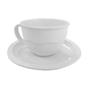 Imagem de Kit 2 Xícaras Caneca com Pires Branco Melamina 200ml Café