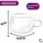 Imagem de Kit 2 Xicaras para Chá Café com Parede Dupla de Vidro Borossilicato - 240mL - Class Home