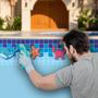 Imagem de Kit 20 Adesivos Piscina Azulejo Mosaico Quadriculado Azul 100x30cm