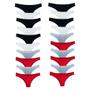 Imagem de Kit 20 Calcinhas Fio Dental Algodão Cotton Básica Lisa Lingerie