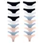 Imagem de Kit 20 Calcinhas Tanga Algodão Cotton Básica Lisa Lingerie
