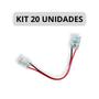 Imagem de KIT 20 Conector Emenda FIta LED 10mm Rabicho Duplo 12V 24V 110V 220V