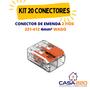 Imagem de Kit 20 conectores de emenda 2 fios 221-412 4mm² WAGO