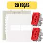 Imagem de Kit 20 conjunto 4x4 tomada 20a vermelha margirius sleek