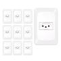 Imagem de Kit 20 Conjunto Tomada 2P+T Branco pop 10a 250v 4x2 pial legrand LGX030 com placa e suporte