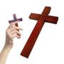 Imagem de Kit 20 Cruz Crucifixo Madeira Sem Imagem 15,5cm Atacado