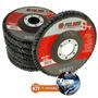Imagem de Kit 20 Discos Flap Lixa Desbaste Lixadeira Esmerilhadeira Metal Madeira Ferro 4,1/2 115mm ALTA QUALIDADE