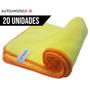 Imagem de Kit 20 Flanelas de Microfibra Amarela 40x60CM 350GSM Autoamerica