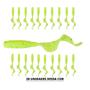 Imagem de Kit 20 Grub Silicone Soft Isca Artificial Com Cheiro 5,5cm Várias Cores Para Pesca Traíra Black Bass Tucunaré