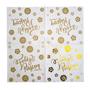 Imagem de Kit 20 Guardanapos de Papel Feliz Páscoa Dourado 33x33cm