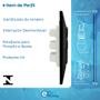 Imagem de Kit 20 Interruptor 3 Teclas Simples Placa 10A Com Espelho Black Linha Dubai Bivolt 127v e 250v