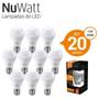 Imagem de Kit 20 Lampada Led Bulbo 12w Samsung A65 E27 Luz Amare Quente Nuwatt