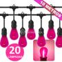 Imagem de Kit 20 Lâmpadas Led Retrô Pink + 1 Varal 10mts Criativa E Encantadora KIT031