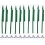 Imagem de Kit 20 Mini Haste Suporte Verde Bandeira Brasil C/Ventosa