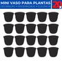 Imagem de Kit 20 Mini Vaso Plástico Plantas Suculentas Cacto Jardim