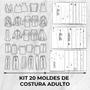 Imagem de Kit 20 moldes de costura adulto by Marlene Mukai