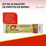 Imagem de Kit 20 Pacotes de Palito de Bambu Premium para Churrascos Sustentável Fiat lux 25cm 50un