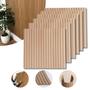 Imagem de Kit 20 Painel Madeira Ripado Amêndoa50x50 Auto Adesivo Parede 5m² Auto 