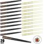 Imagem de Kit 20 Pares de Hashi Preto e Bege Decorado  Nihon Shikko 