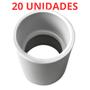 Imagem de  Kit 20 Pcs Luva Conexão Conduíte Eletroduto Pvc 3/4 Branco