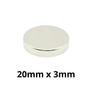 Kit 20 Peças Imã Neodímio Disco Magnético N35 20x 3 mm Super Forte Potente Redondo - All Tech Imagem de Kit 20 Peças Imã Neodímio Disco Magnético N35 20x 3 mm Super Forte Potente Redondo