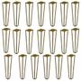 Imagem de Kit 20 Pés de Metal 25 CM Hairpin Legs Rack e Puffs Dourado G41