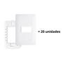 Imagem de Kit 20 Placas 4 X 2 Com Suporte Habitat Branco - Fame