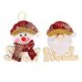 Imagem de Kit 20 Placas De Natal Papai Noel E Boneco De Neve Natalino 11,5cm