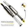 Imagem de Kit 20 Plug P10 Mono Com Mola Ponta Dourada Conector Metálico