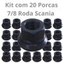 Imagem de Kit 20 Porcas Parafuso de Roda 7/8 CH1.5/16 Scania Série P T R Ônibus Caminhao Carreta Guerra Truck