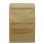 Imagem de Kit 20 Sacos Kraft Com Zip Lock Visor Stand Up Pouch 14X20Cm