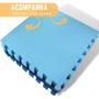 Imagem de Kit 20 Tapete de EVA Tatame Infantil Bebe 50x50cm 10mm (5 m²) Montar Academia Grande Interativo Azul Bebe Marinho Menino Quarto Yoga Grosso