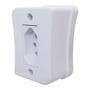 Imagem de Kit 20 Tomada Simples 10A 2p+t Externo Sobrepor Com Placa Espelho Branco Linha Viena Bivolt 127v e 250v