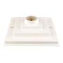 Imagem de Kit 20 un. Plafonier Plafon Quadrado Sobrepor Luminária Branco Bocal Soquete Porcelana E27 Branco Elite PVC Resistente