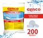Imagem de Kit 20 Unidades Cloro Tablete Tradicional Genco 200gr