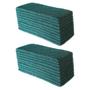 Imagem de Kit 20 Unidades FIBRA de Limpeza GERAL Multiuso VERDE Bucha 10cm x 23cm British 10 x 23 Para Pisos Louças Escritório