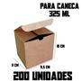 Imagem de Kit 200 Caixinhas Kraft Para Caneca / Xícara 325ml 9cm x 11cm x 10cm Pré Montadas