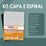 Imagem de Kit 200 Capas Cristal + Preto Couro E 200 Espirais Preto 07mm-09mm