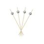 Kit 200 Espetinhos Bolinha Prata Petiscos Festas Decoração - Kuni Imagem de Kit 200 Espetinhos Bolinha Prata Petiscos Festas Decoração