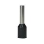 Imagem de Kit 200 Terminais Pré Isolados Ilhós Tubular Preto 1,5mm Conector Elétrico Tubo Tubolar Ilhos Simples Resistente