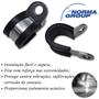 Imagem de kit 20pç Abraçadeira emborrachada 14mm Furo 6mm Fita Galvanizada 15mm Reforçada Fixação Cabos Tubos e Mangueiras Norma Group