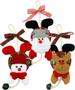 Imagem de Kit 21 Pendente Natalino Boneco De Neve Rena Papai Noel 18cm