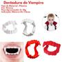 Imagem de Kit 24 Aranha Plástico + 20 Dentaduras De Vampiro Brancas Halloween Lembrancinha Kit Festa Brinquedo Sacolinha