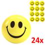 Imagem de Kit 24 Bolinhas Amarela Smile Massagem Apertar Anti Stress