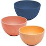 Imagem de Kit 24 Bowls Cumbucas 12x6cm Sortido Bambu Plástico Stripes Lyor Sobremesa Frutas Petiscos