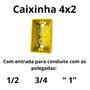 Imagem de Kit 24 Caixinhas De Luz Pvc Reforçada 4x2 Embutir Amarelo