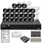 Imagem de Kit 24 Câmeras Intelbras 1120b Full Color, Dvr 32ch Mhdx 1232 Hd 2 tb