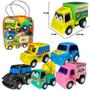 Imagem de Kit 24 Carrinhos De Brinquedo Fricção Kit Com Carros + Bolsa F114